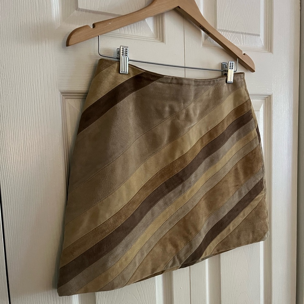 Bagatelle Vintage style suede leather skirt